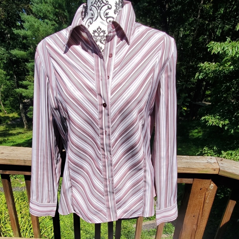 Pink striped Button Down Shirt